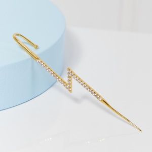 Rhinestone Lightning Cuff Earring *Hypoallergenic!